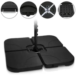 Randaco Pied De Parasol Parasol Porte-parapluie Parasol De Jardin Remplissable 100kg