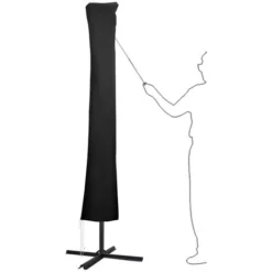 Randaco Housse De Parasol Coloris Au Choix Housse De Protection Parasol Protection UV Salon De Jardin Balcon,noir