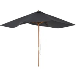 OUTSUNNY Parasol Droit Rectangulaire De Jardin Grande Taille Dim. 3L X 2l X 2,5H M Anthracite -Promos Jardin Lumi Magasin 57600904 4