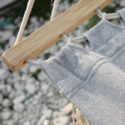Hamac à Franges Style Bohème FRIOUL 100x200cm Gris Perle 8 Hamac à Franges Style Bohème FRIOUL 100x200cm Gris Perle -Promos Jardin Lumi Magasin 57765982 4