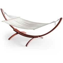 Support Pour Hamac XXL 350cm Natur/Blanc Avec Hamac Oskar