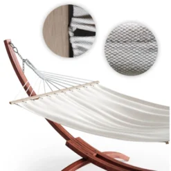 Support Pour Hamac XXL 350cm Natur/Blanc Avec Hamac Oskar -Promos Jardin Lumi Magasin 59119937 5