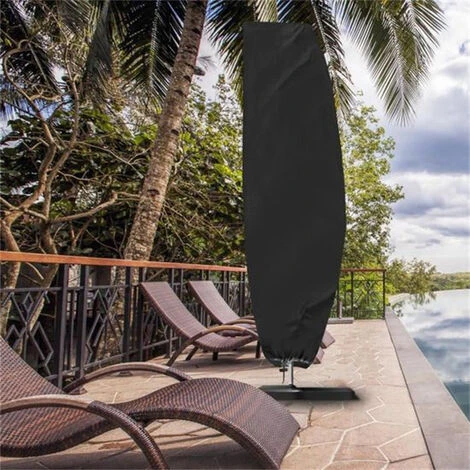 Housse Parasol Déporté 205 X57x 48 X 25cm Couverture De Parasol, Tissu Oxford 210D Couverture De Parapluie De Jardin FUiENKO 4 Housse Parasol Déporté 205 X57x 48 X 25cm Couverture De Parasol, Tissu Oxford 210D Couverture De Parapluie De Jardin FUiENKO – Image 4