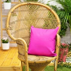 Gardenista Extérieur Résistant à L'eau Coussin Coloré Pour Chaises En Rotin,Farci Décor Oreillers Pour Chaise De Jardin Avec Remplissage En Fibres Creuses45x45cm, Rose -Promos Jardin Lumi Magasin 60309341 4