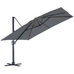 SUNKING XL - Parasol Déporté 4x3m - Gris Anthracite -Promos Jardin Lumi Magasin 61022497 3