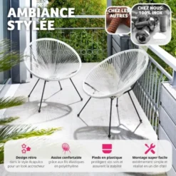 Lot De 2 Chaises De Jardin Santana - Lot De 2 Fauteuils De Jardin, Fauteuils Exterieur, Chaises Exterieur 7 Lot De 2 Chaises De Jardin Santana - Lot De 2 Fauteuils De Jardin, Fauteuils Exterieur, Chaises Exterieur -Promos Jardin Lumi Magasin 62478884 3