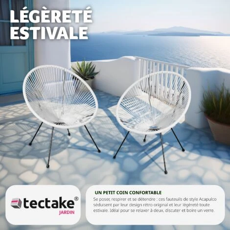 Lot De 2 Chaises De Jardin Santana - Lot De 2 Fauteuils De Jardin, Fauteuils Exterieur, Chaises Exterieur 4 Lot De 2 Chaises De Jardin Santana - Lot De 2 Fauteuils De Jardin, Fauteuils Exterieur, Chaises Exterieur – Image 4