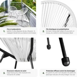 Lot De 2 Chaises De Jardin Santana - Lot De 2 Fauteuils De Jardin, Fauteuils Exterieur, Chaises Exterieur 9 Lot De 2 Chaises De Jardin Santana - Lot De 2 Fauteuils De Jardin, Fauteuils Exterieur, Chaises Exterieur -Promos Jardin Lumi Magasin 62478884 5