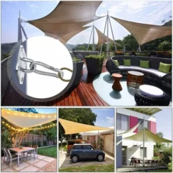 ZOLGINAH Kit De Fixation Voile D'ombrage, Kit De Fixation Pour Voile De Jardin Pour Voile D'ombrage En Acier Inoxydable 304 Pour Triangle Carré Rectangle Et Triangulaires (44 Pièces) -Promos Jardin Lumi Magasin 64100624 4