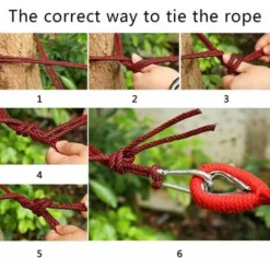 Hamac,Hamac Simple , 280x150cm Toile à Voile 2 Personnes 200kg De Charge Loisirs Patio Léger Camping - Rouge FUIENKO -Promos Jardin Lumi Magasin 64473015 3