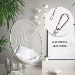 Chaîne Avec Deux Mousquetons，Fixation Variable Pour Chaise Hamac Jusqu'à 230 Kg (Chaîne 90 Cm) -Promos Jardin Lumi Magasin 65504649 3