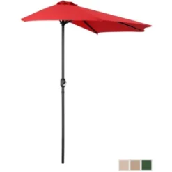 Demi Parasol Parasol De Balcon En Forme De Demi-Lune 270 X 135 Cm SPF 50+