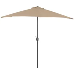 Demi Parasol Parasol De Balcon Demi Lune Pentagone 270 X 135 Cm SPF 50+ -Promos Jardin Lumi Magasin 67884793 3