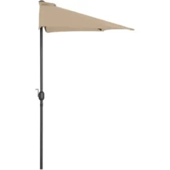 Demi Parasol Parasol De Balcon Demi Lune Pentagone 270 X 135 Cm SPF 50+ -Promos Jardin Lumi Magasin 67884793 4