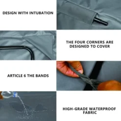 Toit De Rechange Universel Pour Balançoire De Jardin 3 Places, Housse De Rechange Pour Auvent, Balançoire (grand, Gris Clair, L) -Promos Jardin Lumi Magasin 68898050 4