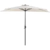 Parasol De Jardin Semi Circulaire Ombrage 270 Cm En Polyester Beige Galati