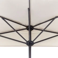 Parasol De Jardin Semi Circulaire Ombrage 270 Cm En Polyester Beige Galati -Promos Jardin Lumi Magasin 70344101 5