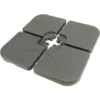 Pied De Parasol - Dalle Pour Parasol à Lester - 50x50cm - 60kg Une Fois Remplie - Noir - MaxxGarden