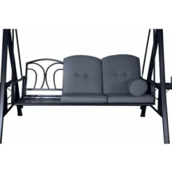 Balancelle De Jardin 3 Places - Max. 380 Kg - Avec Coussins - Anthracite - 1.95 X 1.25 X 1.8 M - MaxxGarden -Promos Jardin Lumi Magasin 72492607 3