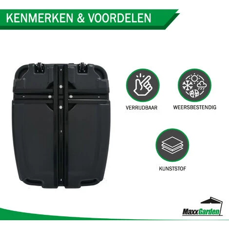 Pied De Parasol -Support De Parasol Avec Roues Et Poignée - Plastique - Remplissable Jusqu'à 60kg - Noir - MaxxGarden 3 Pied De Parasol -Support De Parasol Avec Roues Et Poignée - Plastique - Remplissable Jusqu'à 60kg - Noir - MaxxGarden – Image 3