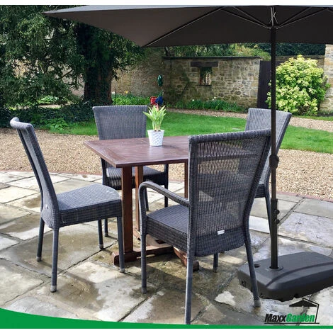 Pied De Parasol -Support De Parasol Avec Roues Et Poignée - Plastique - Remplissable Jusqu'à 60kg - Noir - MaxxGarden 5 Pied De Parasol -Support De Parasol Avec Roues Et Poignée - Plastique - Remplissable Jusqu'à 60kg - Noir - MaxxGarden – Image 5