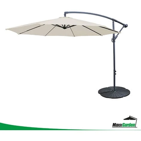 Pied De Parasol - Dalle Pour Parasol à Lester 50x50cm - 4 Pcs - 60kg Une Fois Remplie - Noir - MaxxGarden 5 Pied De Parasol - Dalle Pour Parasol à Lester 50x50cm - 4 Pcs - 60kg Une Fois Remplie - Noir - MaxxGarden – Image 5