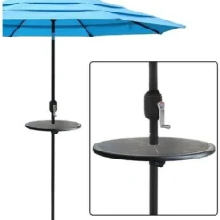 Parasol Accessoire De Jardin - Table à Parasol - Plastique - 50 X 50 X 220 Cm - Réglable - Noir - MaxxGarden -Promos Jardin Lumi Magasin 72492869 2