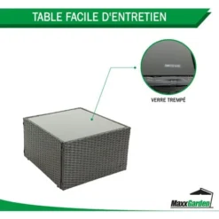 Canapé De Jardin 4 Places Avec Coussins, Table De Jardin, Mobilier De Jardin, MaxxGarden -Promos Jardin Lumi Magasin 72492886 4
