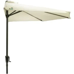 Parasol De Balcon 250 Cm - Demi Parasol - Gris - MaxxGarden