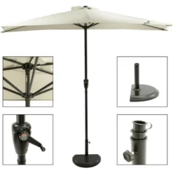 Parasol De Balcon 250 Cm - Demi Parasol - Gris - MaxxGarden -Promos Jardin Lumi Magasin 72492992 3