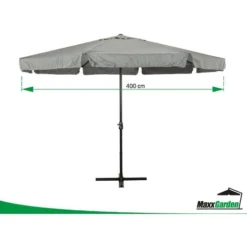 Parasol De Jardin XXL Parasol Grande Taille 4x4 M - En Aluminium - Anthracite - MaxxGarden. -Promos Jardin Lumi Magasin 72493105 5