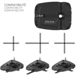 Dalle De Lestage Pied De Parasol Déporté Plastique à Remplir -Promos Jardin Lumi Magasin 72635055 4