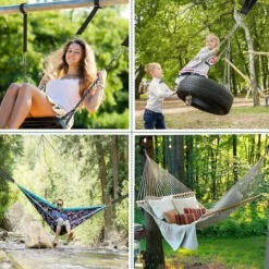 Ceinture De Hamac De Haute Qualité Pour Hamacs Et Balançoires De Jardin, Charge Maximale 1000 Kg (noir) -Promos Jardin Lumi Magasin 72662058 5