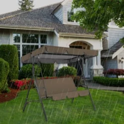 Déstockage 210D Toit De Rechange Pour Balancelle De Jardin, Canopée Pour Balancelle Remplacement De LAuvent De Balançoire Extérieure Pour Balançoire De Jardin , Housse De Rechange, (Haut 190×132×15cm+ -Promos Jardin Lumi Magasin 72876413 5