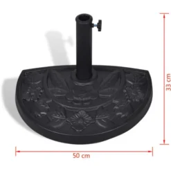 Socle De Parasol Demi-rond Résine VidaXL -Promos Jardin Lumi Magasin 734489 3