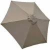 GP Housse De Remplacement Pour Parasol, 6 Baleines, Diamètre 2m, Imperméable, Résistante Aux UV, Tissu De Remplacement, Kaki