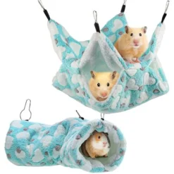 2 Pièces Petite Cage Pour Animaux De Compagnie Hamac Suspendu Tunnel Pour Petits Animaux Suspendus Lit Cage Guinée Hamac Cage Accessoires Pour