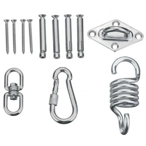 Crochets Pivotants Pour Hamac Balançoires En Acier Inoxydable Kit D'accessoires De Siège Suspendu Pour Plafond/intérieur/extérieur 1 Crochets Pivotants Pour Hamac Balançoires En Acier Inoxydable Kit D'accessoires De Siège Suspendu Pour Plafond/intérieur/extérieur