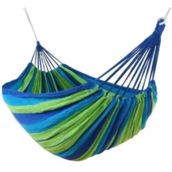 Hamac 280x150cm Toile à Voile 2 Personnes 200kg De Charge Loisirs Patio Léger Camping - Bleu FUIENKO -Promos Jardin Lumi Magasin 76687409 3