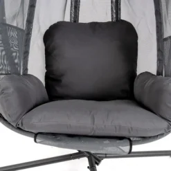 Fauteuil Suspendu Avec Coussins Pour Jardin Et Terrasse Gris -Promos Jardin Lumi Magasin 77866402 4