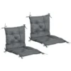 OUTSUNNY Lot De 2 Coussins Matelas Assise Dossier 2 En 1 Pour Chaise Fauteuil Grand Confort 98L X 50l X 8H Cm Gris