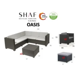 Oasis: Salon De Jardin En Angle 9 Places En Résine Injectée. Finition Résine Tressée -Promos Jardin Lumi Magasin 78542982 5