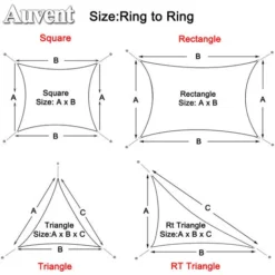 Waterproof Shade Sail Garden Canopy Sun Shade Camping Gazebo Outdoor Awnings Carport Pool UV Block Square Rectangle Triangle,Mount Accessory,triangle3.6x3.6x3.6m -Promos Jardin Lumi Magasin 78766793 5