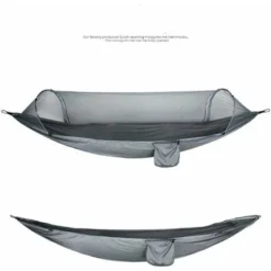 MINKUROW Hamac Camping Balançoire Hamac De Camping En Plein Air Avec Moustiquaire Lit Suspendu Portable 1-2 Personnes Lit De Tente À Air Ouvert Rapide Sac De Couchage Hamac, Camouflage 250x120 -Promos Jardin Lumi Magasin 80699845 3