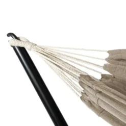 Hamac Avec Support Métal Et Toile Taupe 6 Hamac Avec Support Métal Et Toile Taupe -Promos Jardin Lumi Magasin 81224111 3