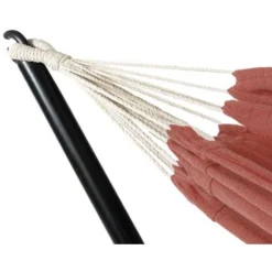 Hamac Avec Support Métal Et Toile Terracotta -Promos Jardin Lumi Magasin 81224114 3