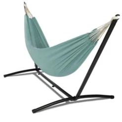 Hamac Avec Support Métal Et Toile Vert D'eau