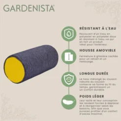 Gardenista Extérieur Oreiller Circulaire Pour Meubles De Jardin, Amovible Résistant à L'eau Oreiller Rond Housses Coussins De Jardin Luxueux, Aspen Gold -Promos Jardin Lumi Magasin 82126061 3