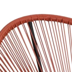 Salon De Jardin IZMIR Table Et 2 Fauteuils Oeuf Cordage Terracotta -Promos Jardin Lumi Magasin 82683865 4