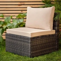 Gardenista Coussins De Canapé D'extérieur Pour Meubles En Rotin, Coussins De Siège Ou Oreillers De Dossier Résistants à L'eau Pour Décoration De Jardin Avec Remplissage , Pierre(52x40x10cm) -Promos Jardin Lumi Magasin 82692447 4